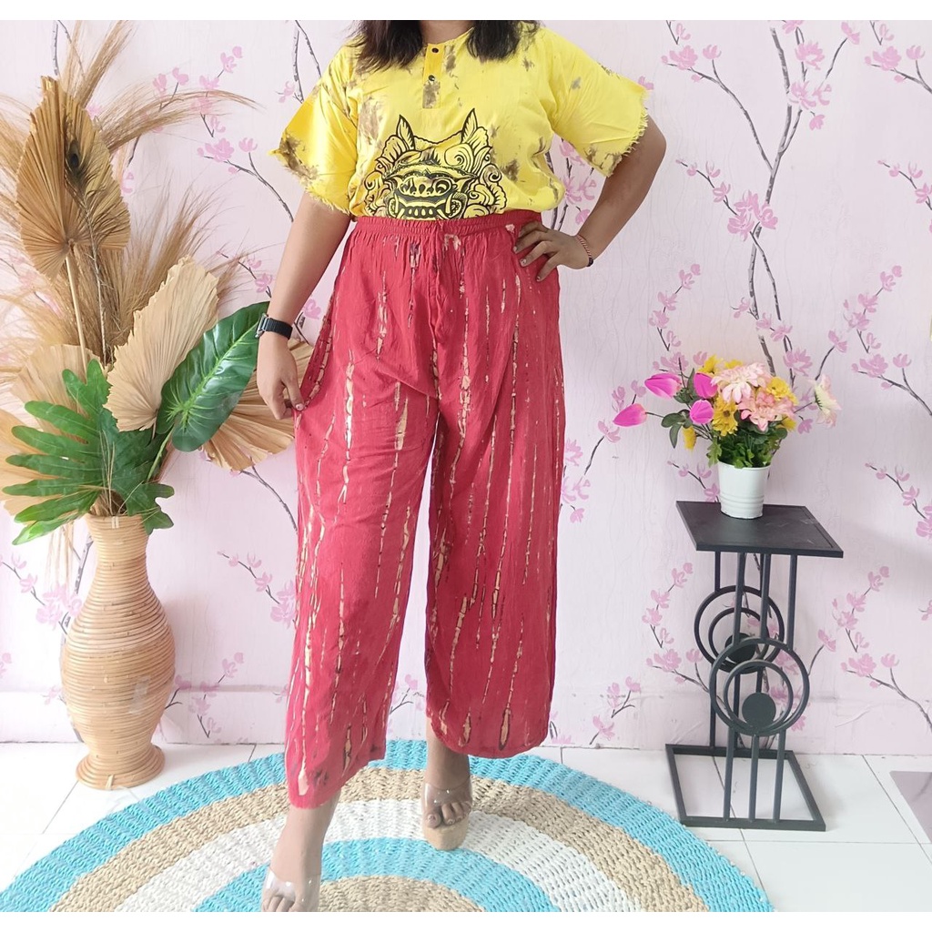 Celana Kulot Panjang Jumbo Wanita Tie dye / Kulot Jumbo Big Size Murah / Kulot Bigsize Wanita Rayon
