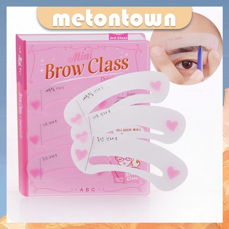 Cetakan Alis 3 IN 1 Mini Eyebrow Template Kit 3in1 Pencetak Alis 3 Bentuk Alis Murah