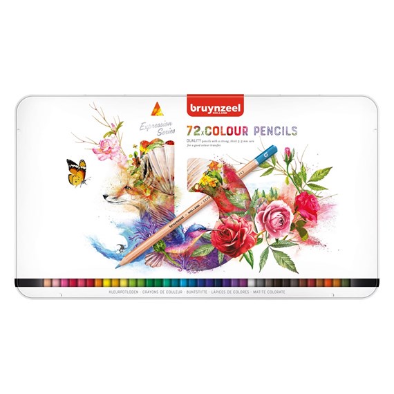 

BRUYNZEEL Expression colour pencil/pensl warna tin case | 72 colours
