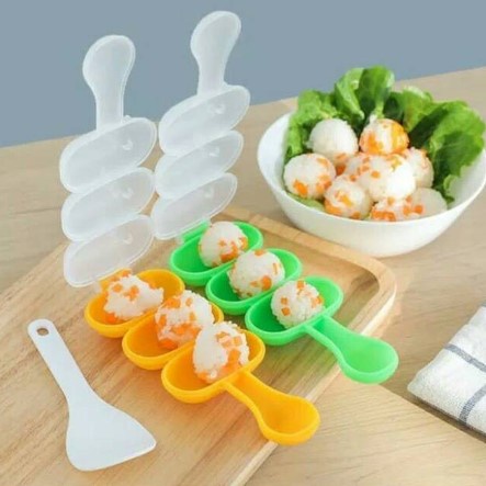 Rice Ball Shaker Bento / Cetakan Nasi Kepal Bulat FREE Centong Nasi