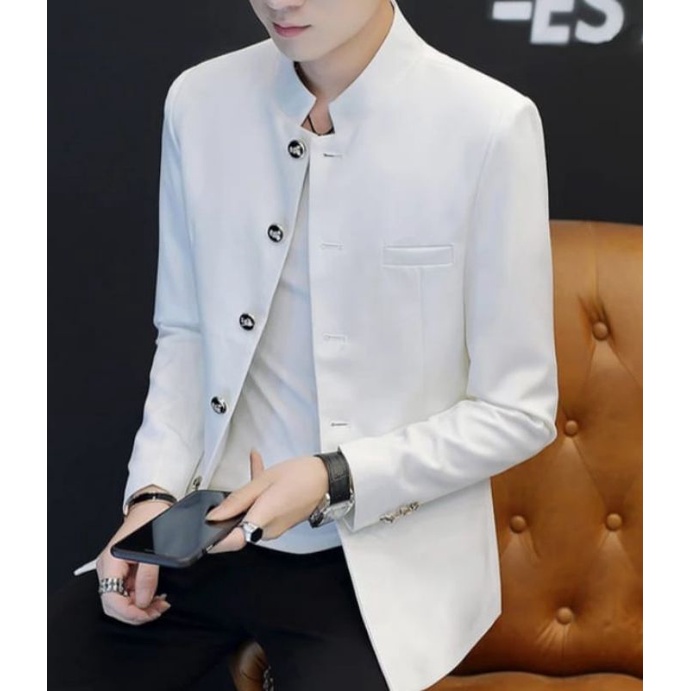 jas mandarin pria warna putih, jasko,jas formal