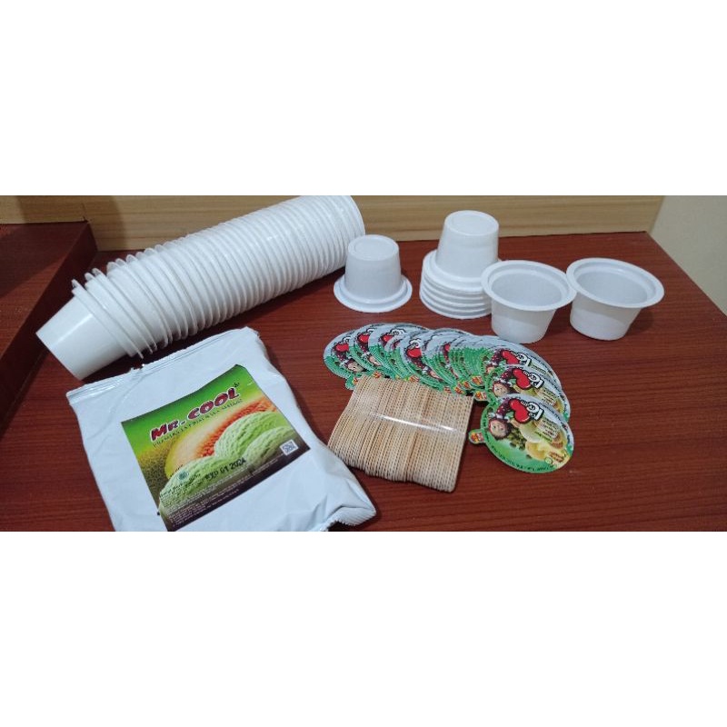 

Paket escream /paket usaha/paket cup putih/bubukescream mrcool