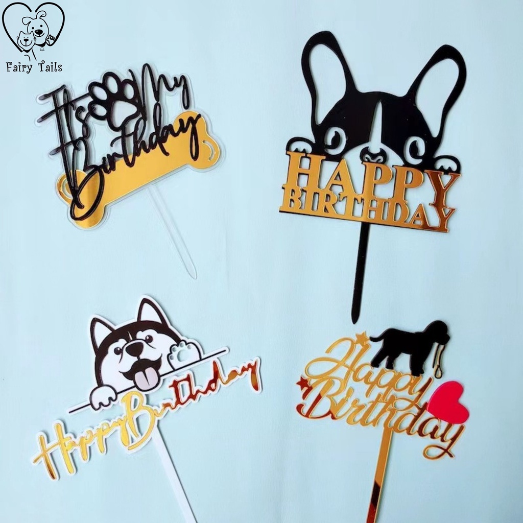 Cake Topper Hiasan Kue Ulang Tahun Ultah Untuk Anabul Anjing dan Kucing / Birthday Topper Cake Top Accessories