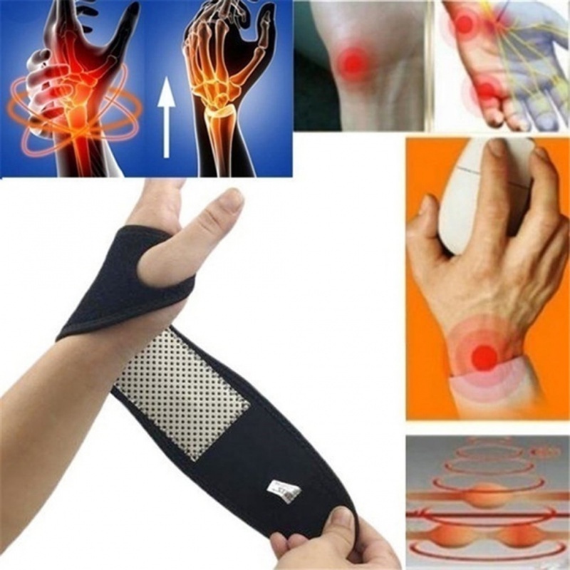 Self-heating Magnet Wrist Support Brace Guard Protector Pad Musim Dingin Tetap Hangat Band Olahraga Pelindung Gear Bracers