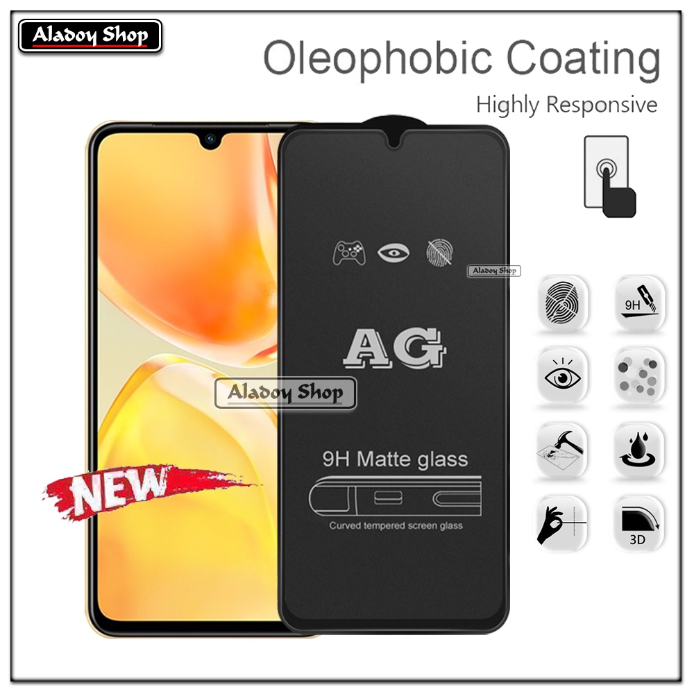 Paket 3IN1 Tempered Glass Layar Matte Anti Glare VIVO V25/V25E Free Tempered Glass Camera dan Skin Carbon