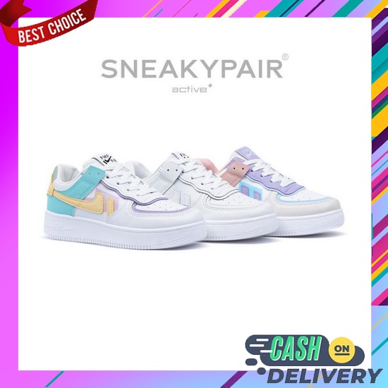 Sneakers Wanita Sepatu Keren Sekolah Polos Remaja Ootd Dewasa Pria Putih Terbaru Sr Import Hitam Tal