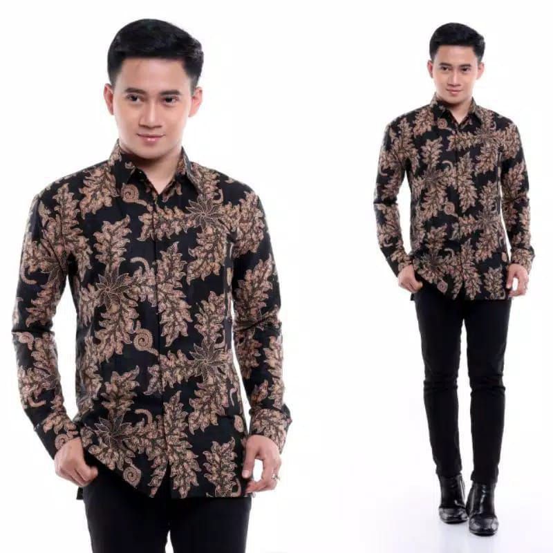 Atasan Batik Pria HM kemeja Batik M L XL XXL Batik Pekalongan