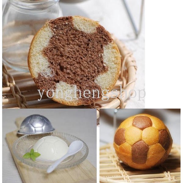 2 Pcs/set 3D Football Shaped Cetakan Kue Bola Sepak Bola Sphere Puding Cetakan Coklat Pan Dekorasi Kue Dapur DIY Pastry Baking Tool