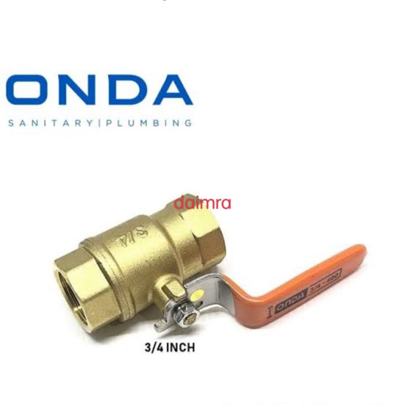 ballvalve 3/4 inch onda