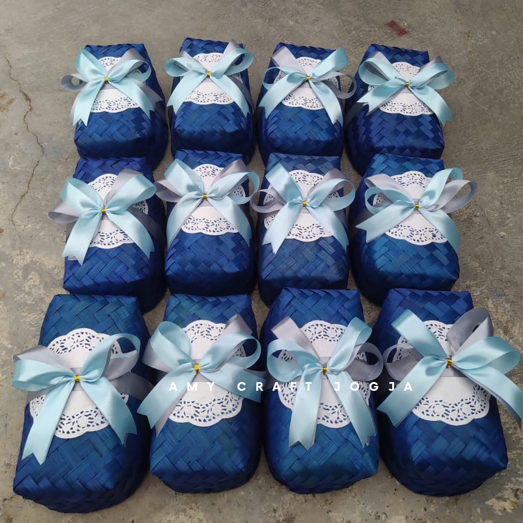 BESEK WARNA 22 x 8 cm PITA | Besek Makanan | Besek Souvenir | Besek Makan 1 porsi Besek Nasi Liwet