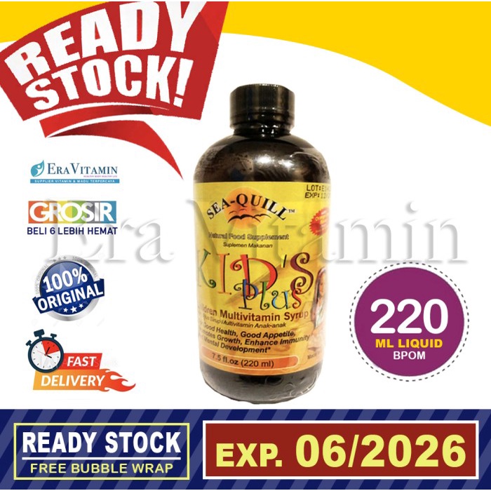 Sea Quill Kids Plus / SeaQuill Vitamin Anak sirup ORI