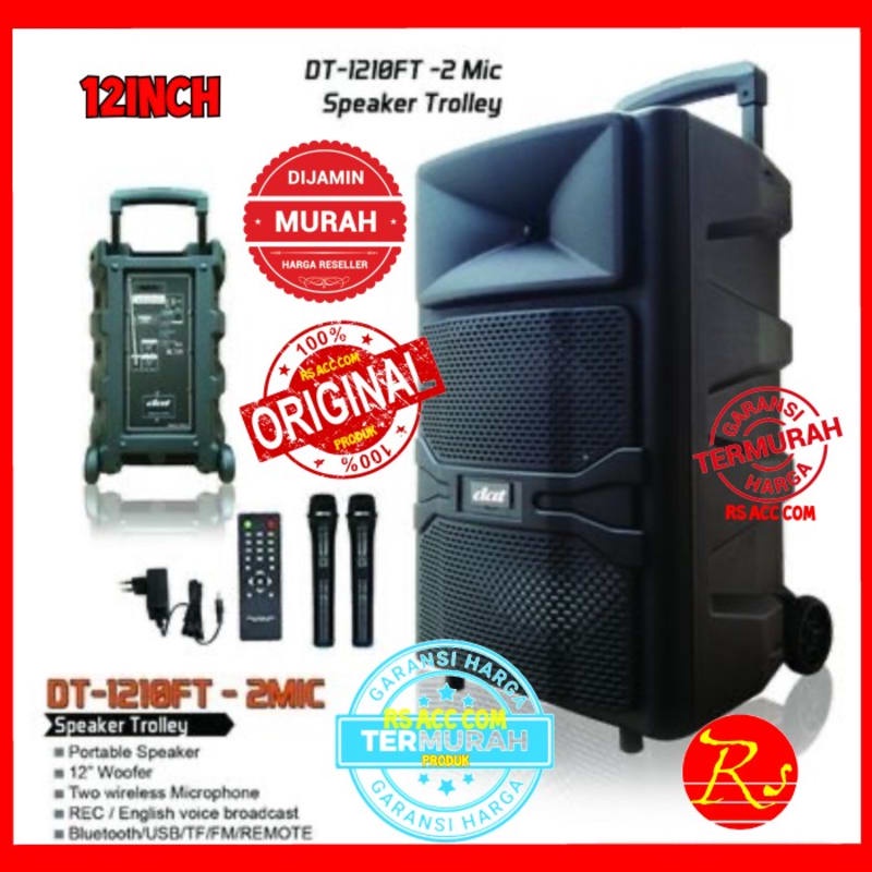 Speaker Portable DAT 12 INCH DT1210FT Mic Wireless Handheld Original