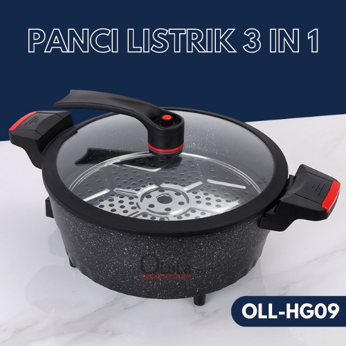 PANCI PRESTO LISTRIK SHABU HOTPOT KUKUS 3IN1 MULTIFUNGSI 6.5L OLL-HG09