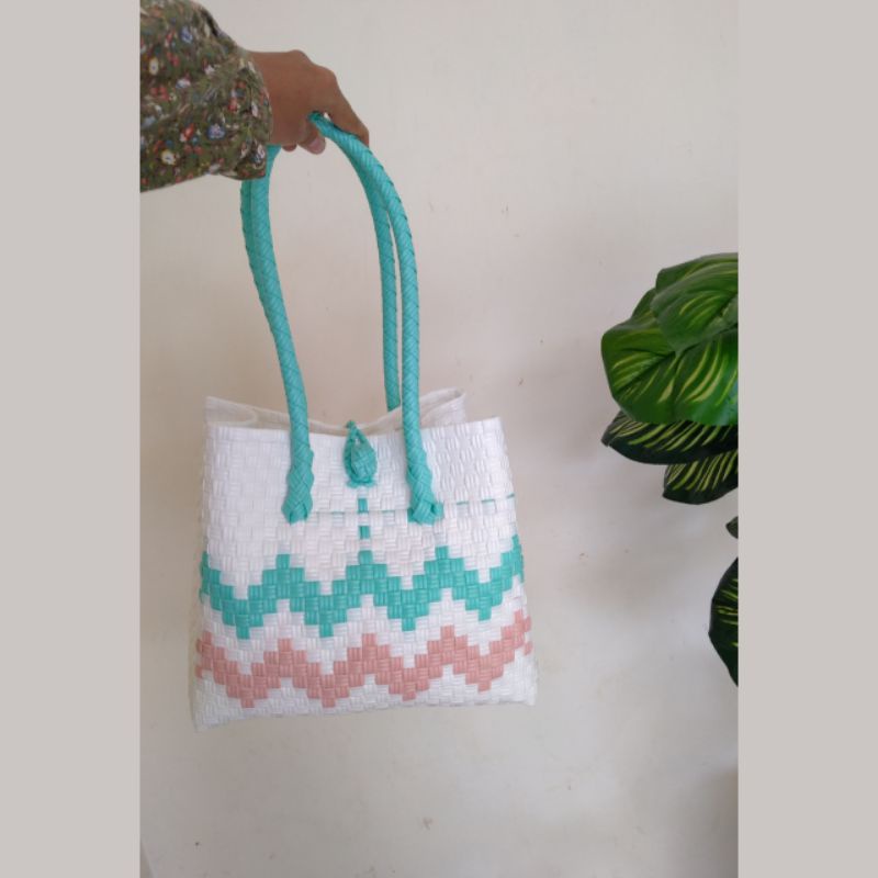 Zigzag Premium / Tas Anyaman / Tas Ootd / Tas Belanja