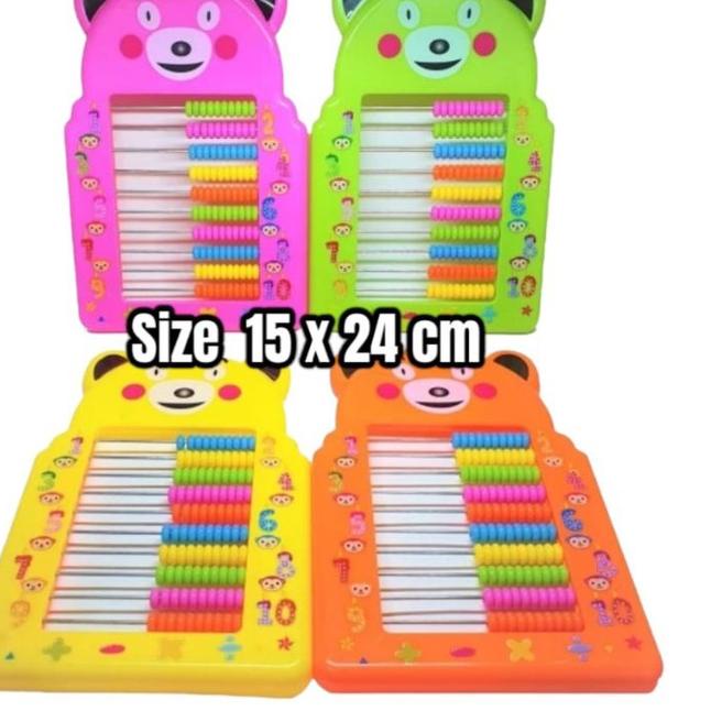 

Langsung Order ☆ Sempoa Abacus alat berhitung anak dengan motif bear dan apel**