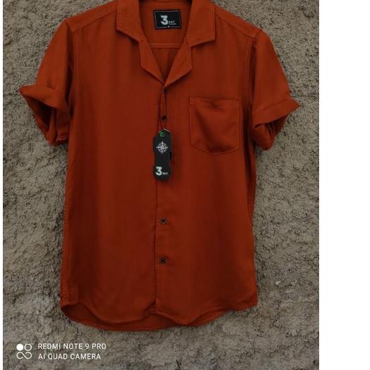 Terlaris KEMEJA POLOS LENGAN PENDAK HAWAIAN CLASSIC SHIRT KEMEJA PANTAI RAYON kemeja krah piama pria