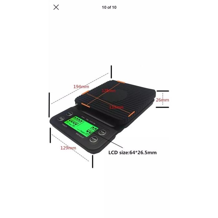 Digital Coffee Scale IDEALIFE IL-500C - Timbangan Kopi 3Kg 0.1Gr