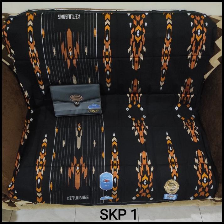 Promo Sarung Ketjubung Skp Songket Polos Red Gold