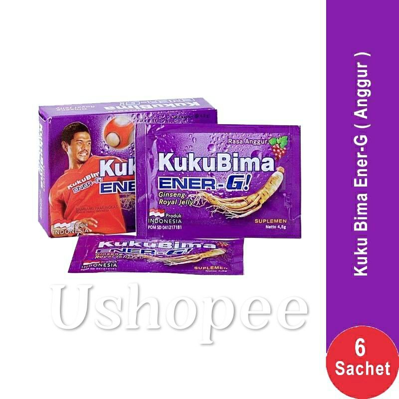 

KukuBima Ener-G anggur 1box isi 6 sachet