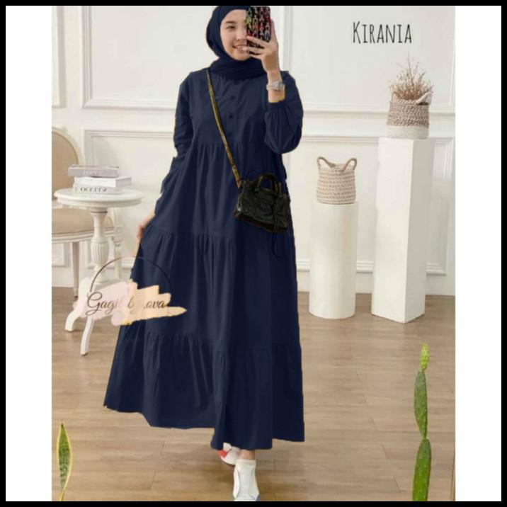 Midi Dress Jumbo Kirania Bahan Katun Rayon