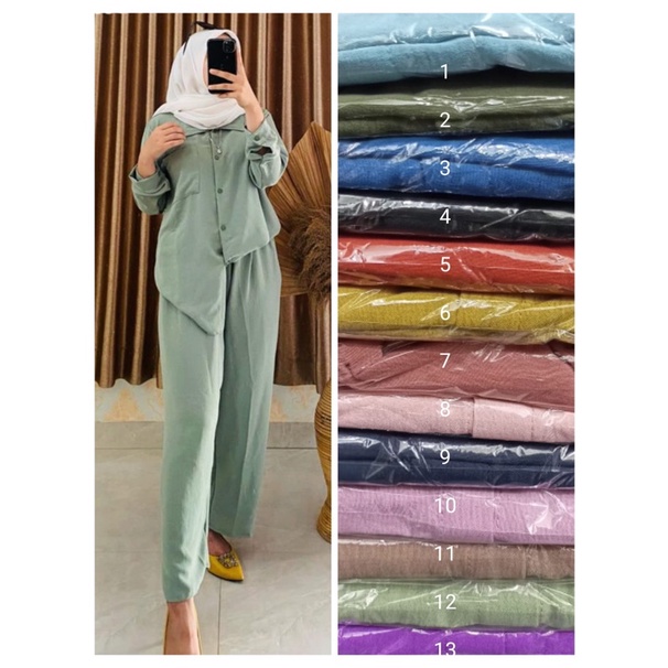 SETCEL CRINKLE / ONE SET KEMEJA