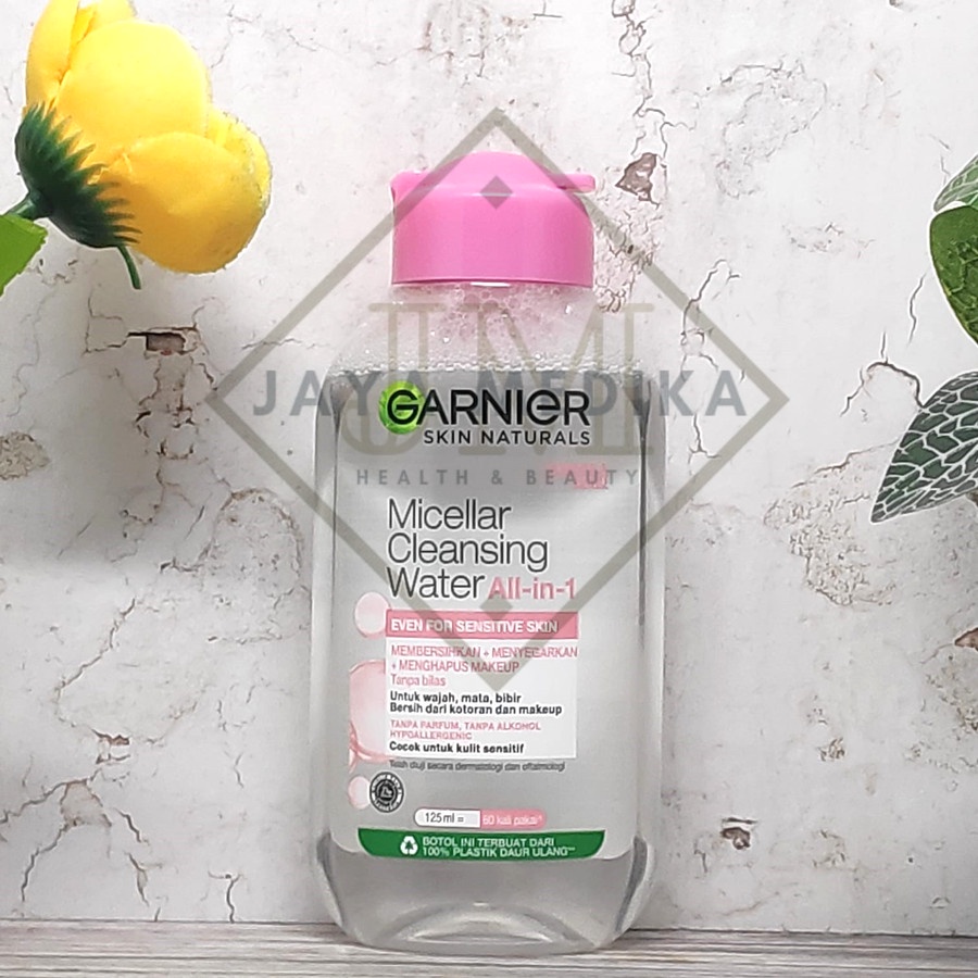 Garnier Micellar Water Pink 125 ml - Untuk Kulit Sensitif