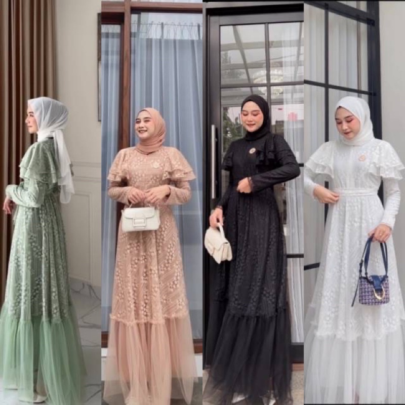 Balqis Maxi, dress import premium, gamis murah, dress mewah, gamis kondangan, dress meijiwang, gamis