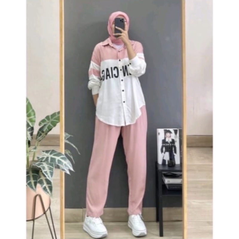 WOW - FALENCIA ONE SET CRINCLE AIRFLOW // ONE SET PREMIUM WANITA KEKINIAN