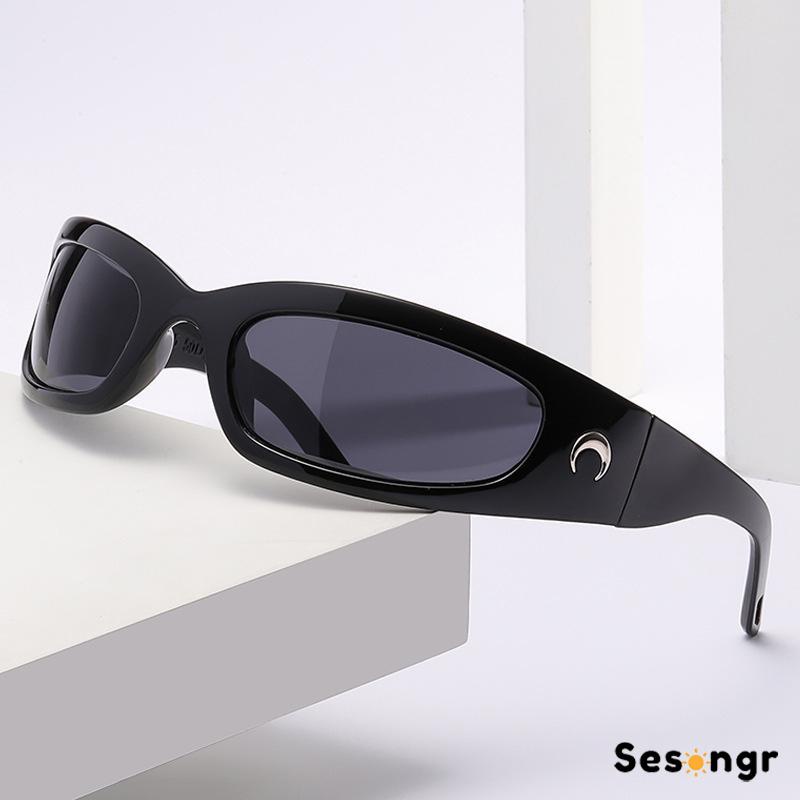 Kacamata Steampunk Hip Hop Pria Hitam Kacamata Sepeda Uv400 Kacamata Motor Kacamata Sport Ourdoor Fashion Sunglasses