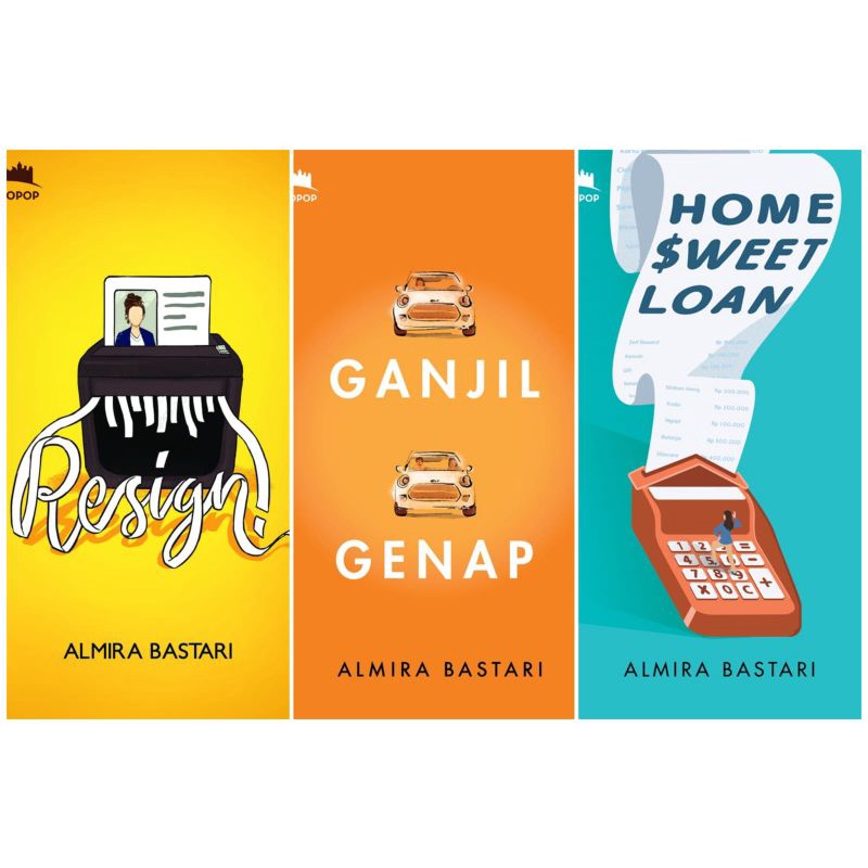 (Best Seller)(Original, Segel) Novel Almira Bastari - Resign; Ganjil Genap; Home Sweet Loan