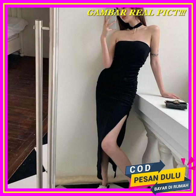 Dress Wanita Terbaru Simple Elegan Elegant Natalan Party Baju Korea Kekinian Casual Imp*Rt Gaun 2022