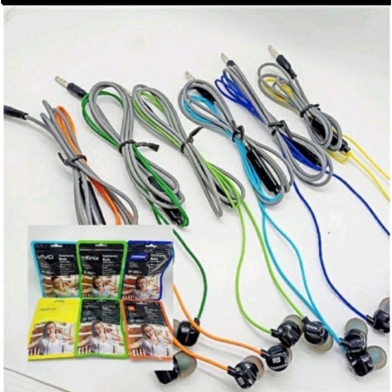 002 Burd 2 Plus Headset Branded Stereo Earphone Hansfree Ultra Deep Bass With Mic Warna Abu Macaron HF Extra Bass