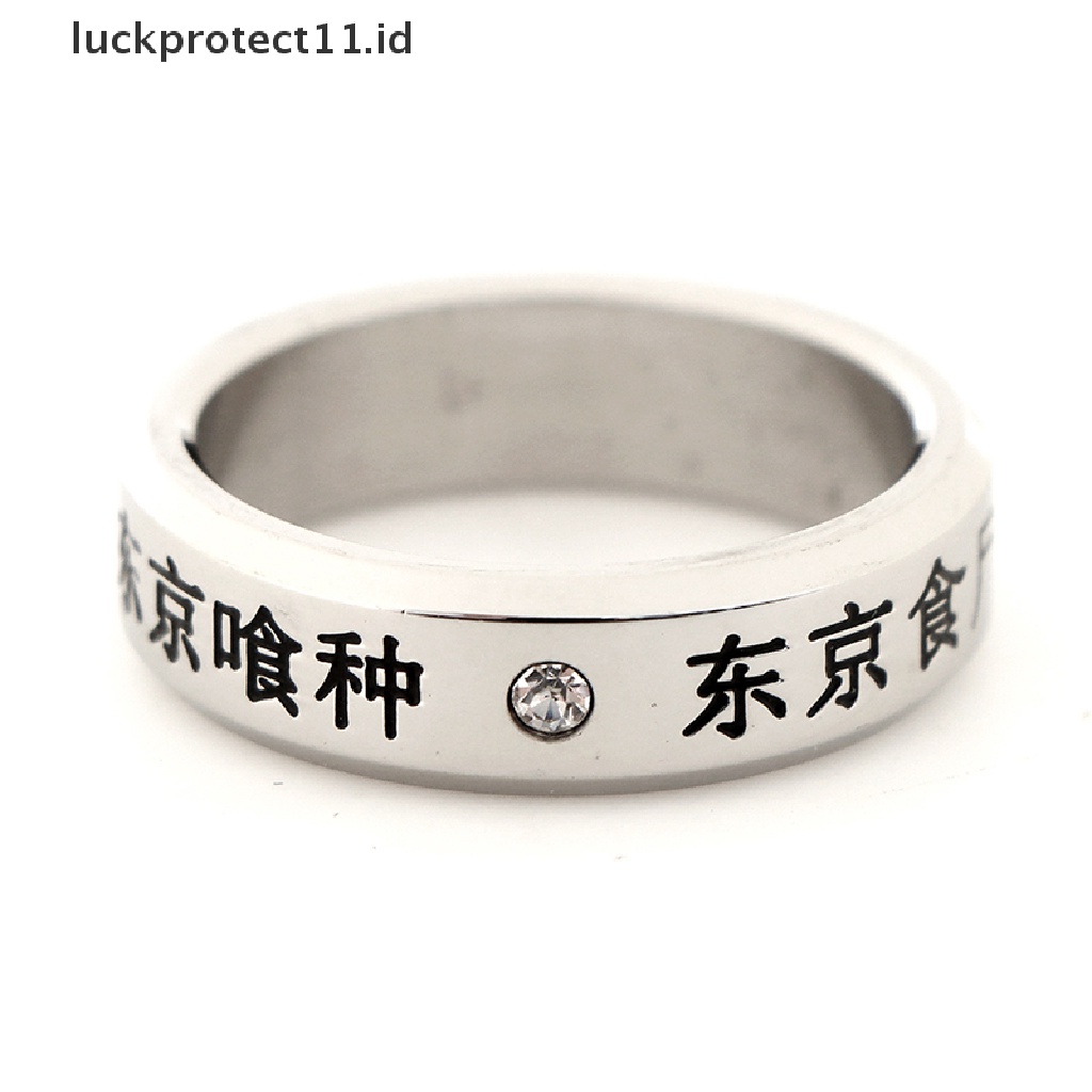 /Fashion Hot// Fashion// Cosplay Anime Tokyo Ghoul Kaneki Titanium Steel Cincin Jari Cincin Kalung.