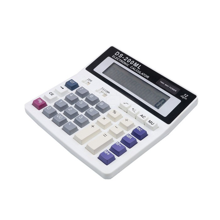 

Kalkulator Besar 12 Digit Multifungsi dengan Tombol Besar untuk