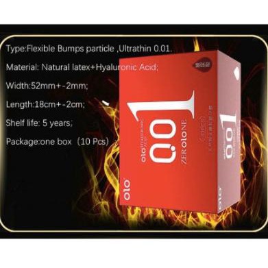 Kondom 0.01 Super Tipis Kontrasepsi Tahan Lama 10 Pcs / Box