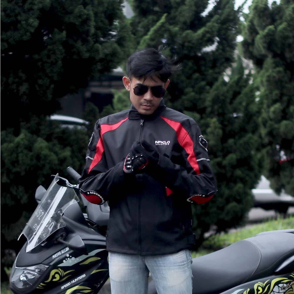 Jaket Motor Pria Inficlo | Jaket Motor Harian Anti Angin &amp; Anti Air Touring | Street Jacket