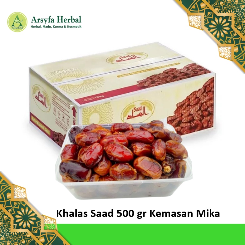 

Kurma Khalas Saad 500 Gram | Kurma Khalas Curah Kemasan Mika | Murah Saad Emirates Gold