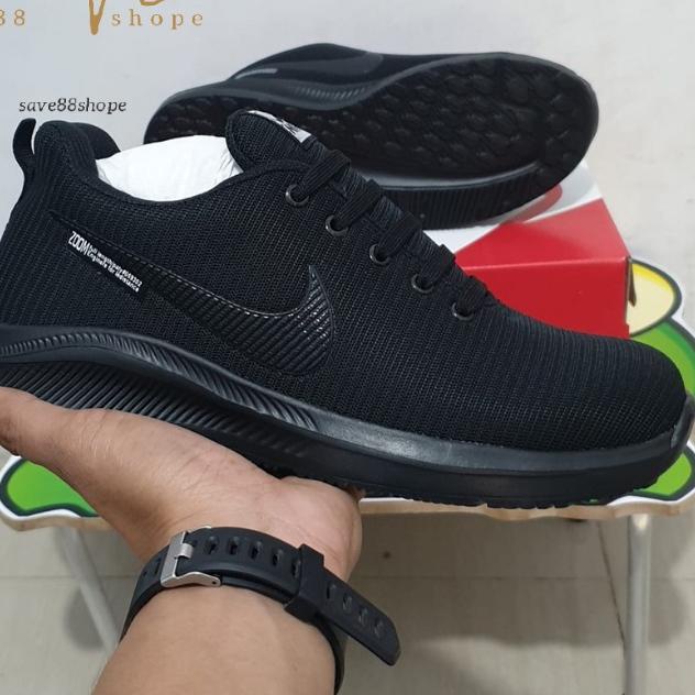 Tiada Duanya SEPATU SNEAKERS KETS SEKOLAH OLAHRAGA HITAM POLOS FULL BLACK PRIA WANITA COWOK CEWEK LA