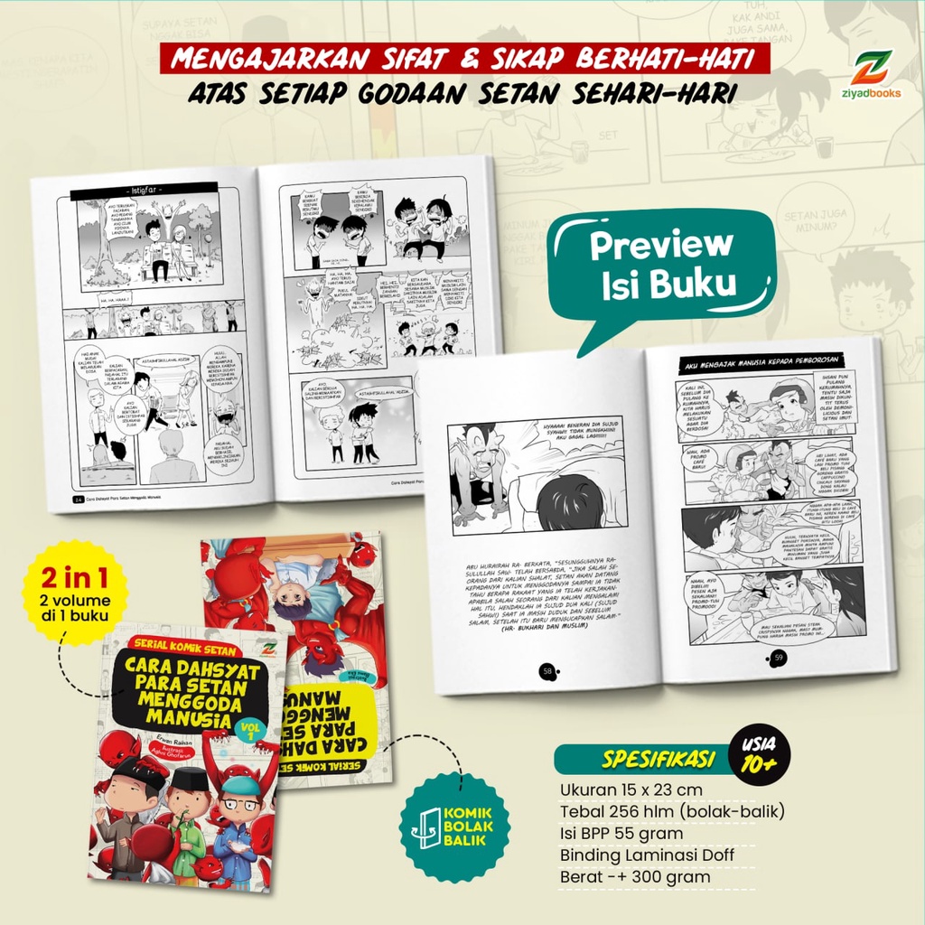 Komik Setan - SERIAL KOMIK SETAN CARA DAHSYAT PARA SETAN MENGGODA MANUSIA VOL 1 & VOL 2