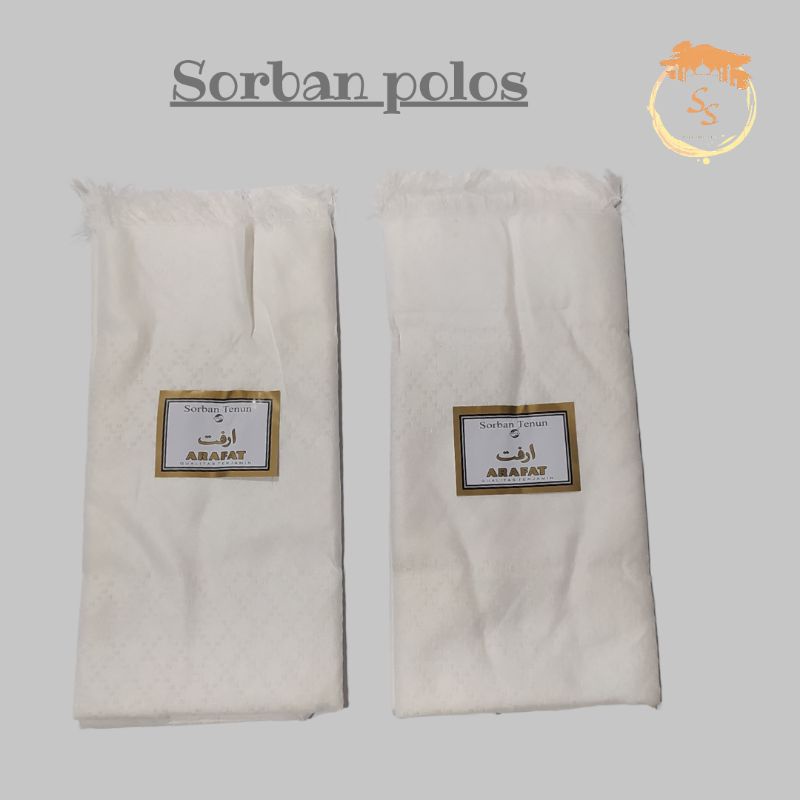 Sorban Santri / Sorban Putih Polos / Sorban Arafat Murah