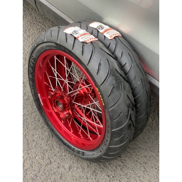 WHEELSET SUPERMOTO CRF150L KLX150 WR155R SCARLET EXPEDITION CNC PLUS BAN