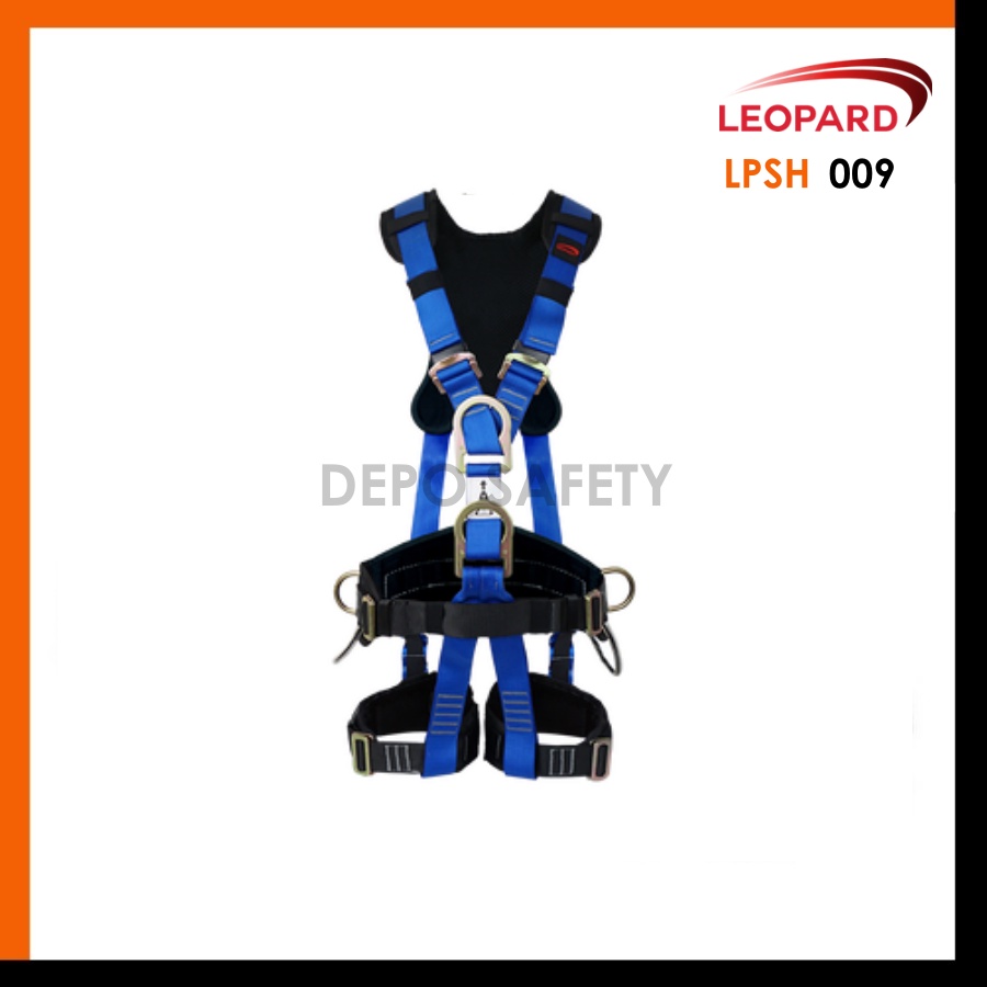 Full Body Harness 4 D-Ring Kapasitas Berat 190 Kg Leopard LPSH 009