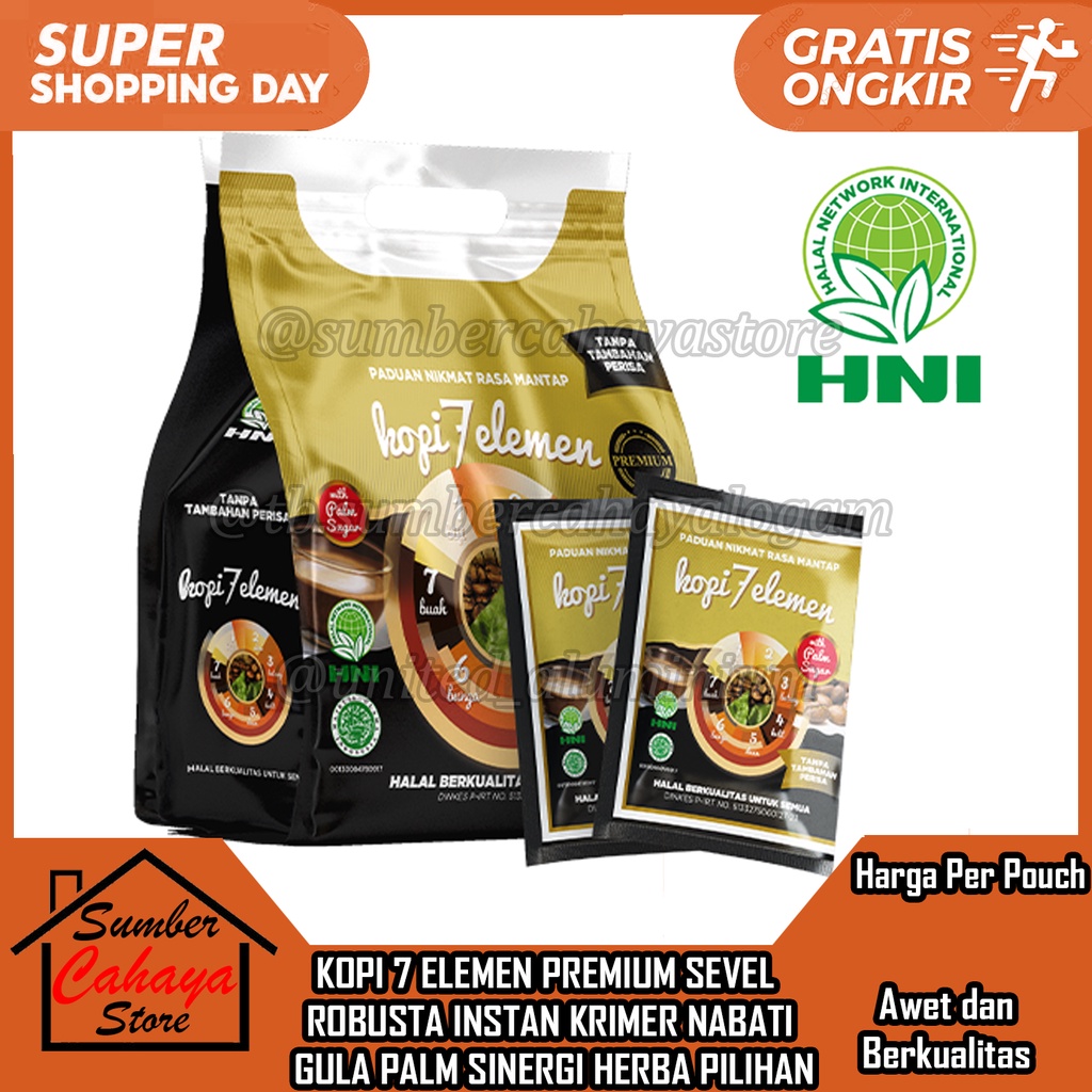 

KOPI 7 Elemen PREMIUM HNI HPAI SEVEL ROBUSTA INSTAN KRIMER NABATI GULA PALM SINERGI MENJAGA STAMINA FUNGSI PERNAPASAN KESEHATAN TUBUH coffe coffee HITAM MINUMAN SEHAT POUCH ISI 10 HERBAL