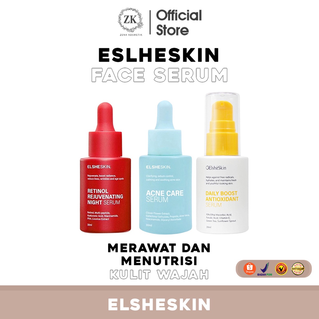 ElsheSkin Retinol Rejuvenating Night Serum|ElsheSkin Acne Care Serum|ElsheSkin Daily Boost Antioxida