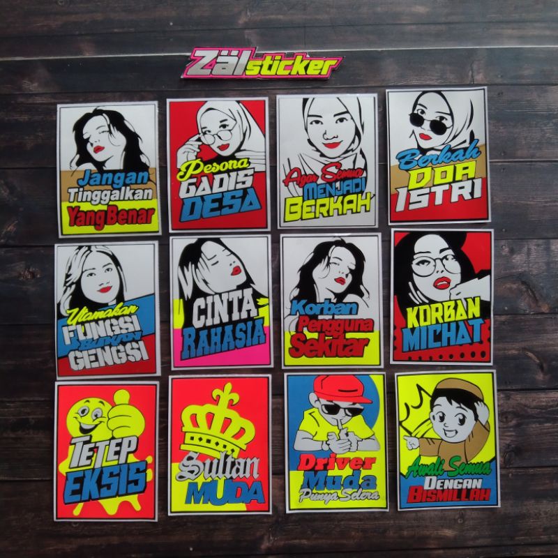 

STICKER CUTTING GAMBAR KATA_ KATA LUCU 8 X 6