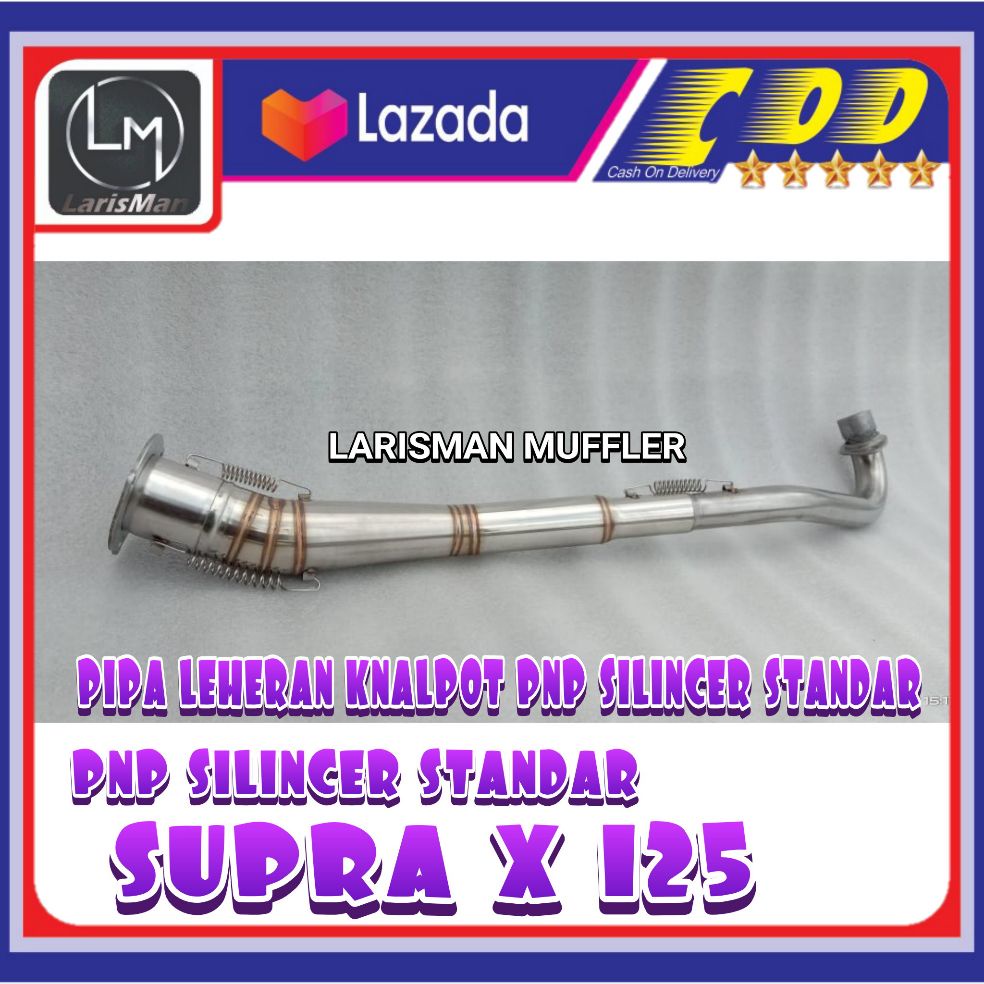PIPA LEHER KNALPOT SUPRA X 125 PNP SILINCER STANDAR