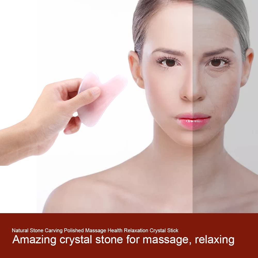 Gua Sha Facial Massage Batu Giok Asli Anti Kerut Facial Massage