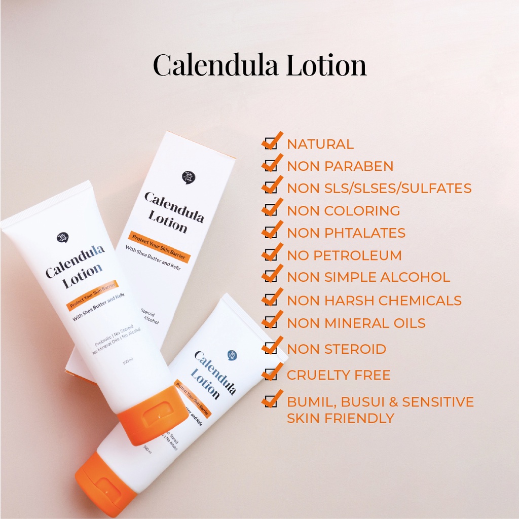 Bio Talk Calendula Body Lotion For Eczema and Dry Skin 100gr BPOM BioTalk