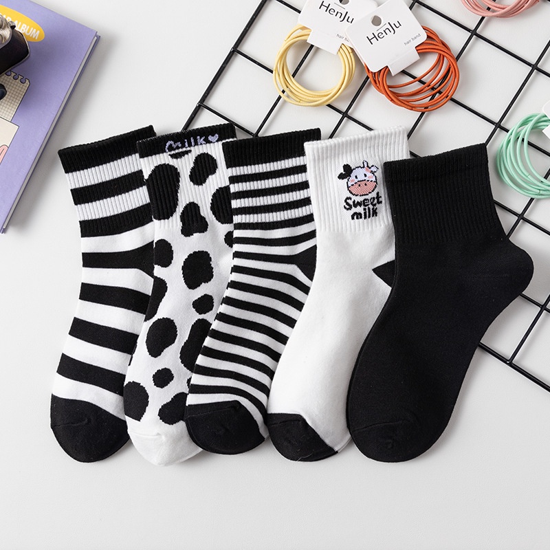 •YF• KK818 Kaos Kaki korea Motif Sapi Kaos Kaki Ankle Cute Socks Short Sepatu Lucu Wanita Pria Murah Import