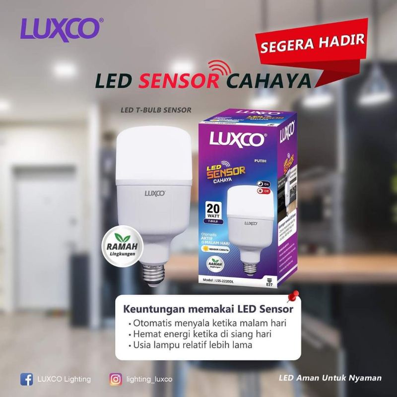 Lampu Led Sensor Cahaya LUXCO / Light Sensor / Lampu Sensor Cahaya Matahari
